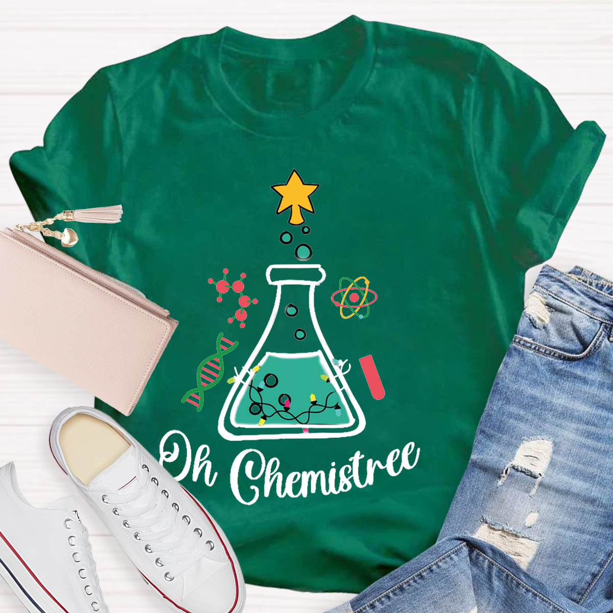 Oh Chemistree Teacher Christmas T-Shirt