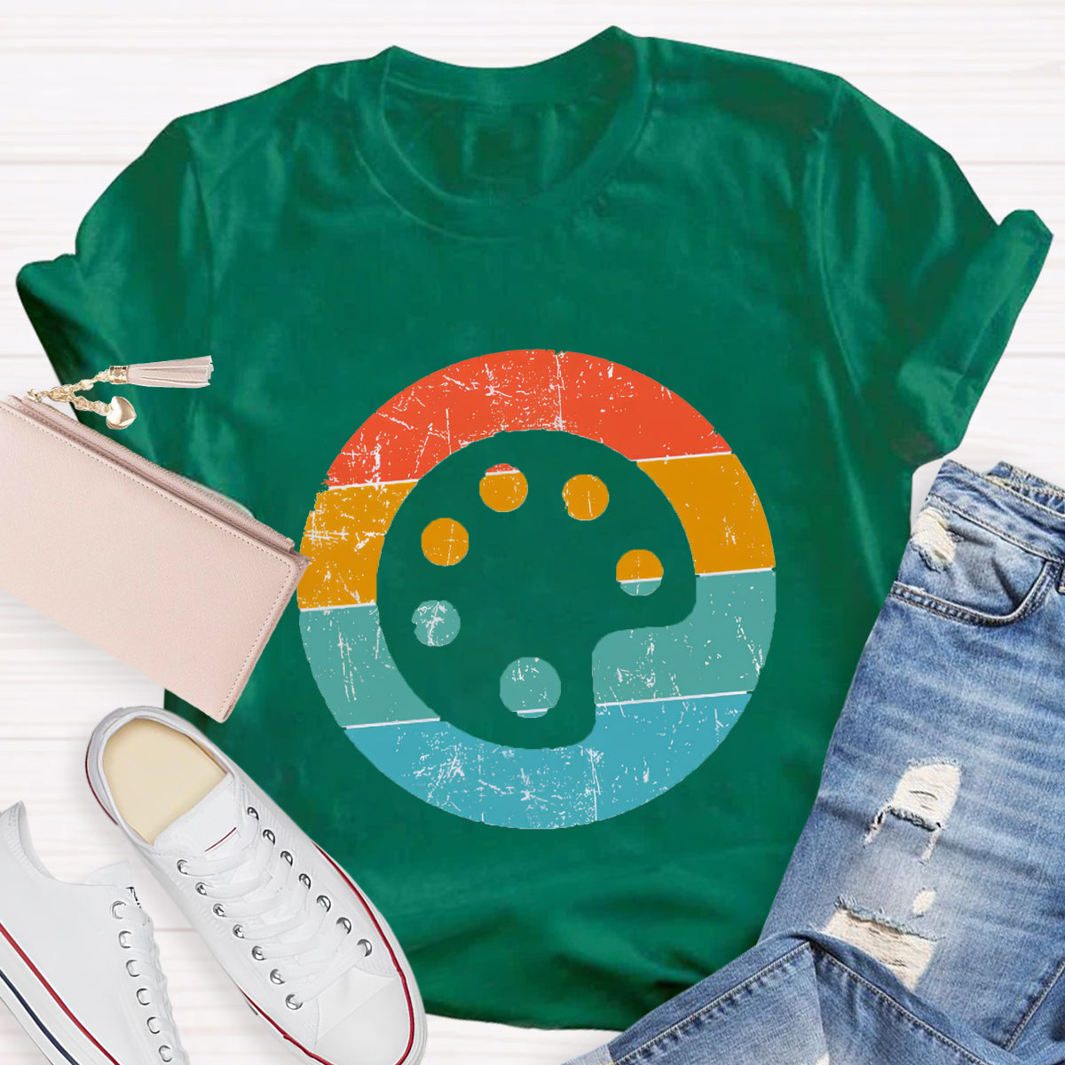 Paint Palette Art Teacher T-Shirt