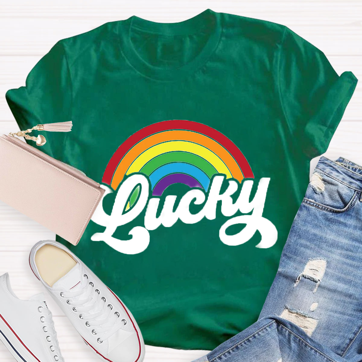 Lucky Rainbow Teacher T-Shirt