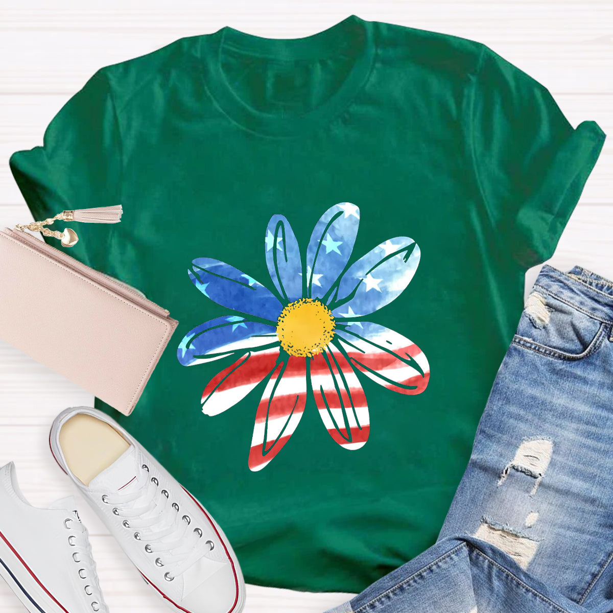 Patriotic Sunflower T-Shirt