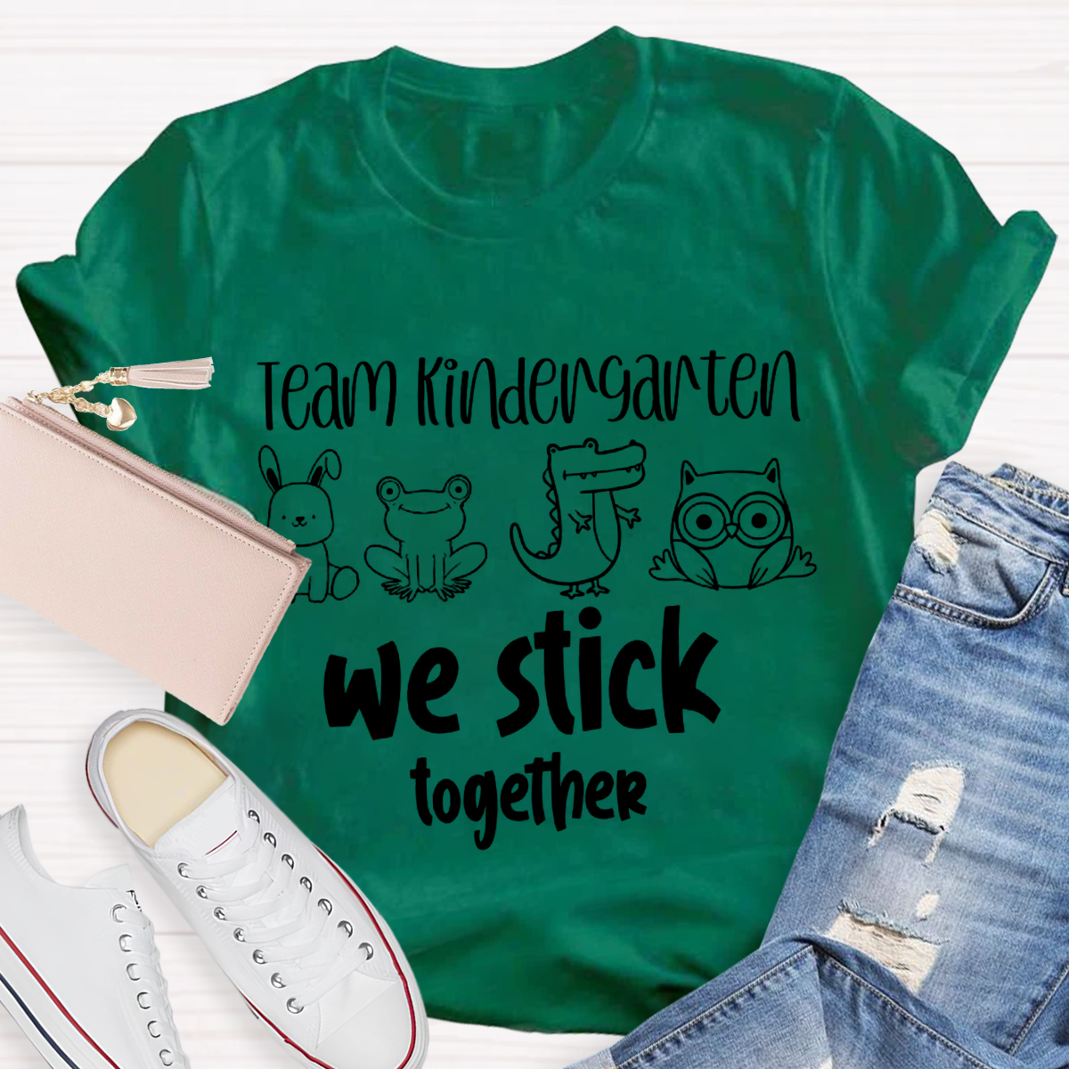 Kindergarten Team We Stick Together T-Shirt