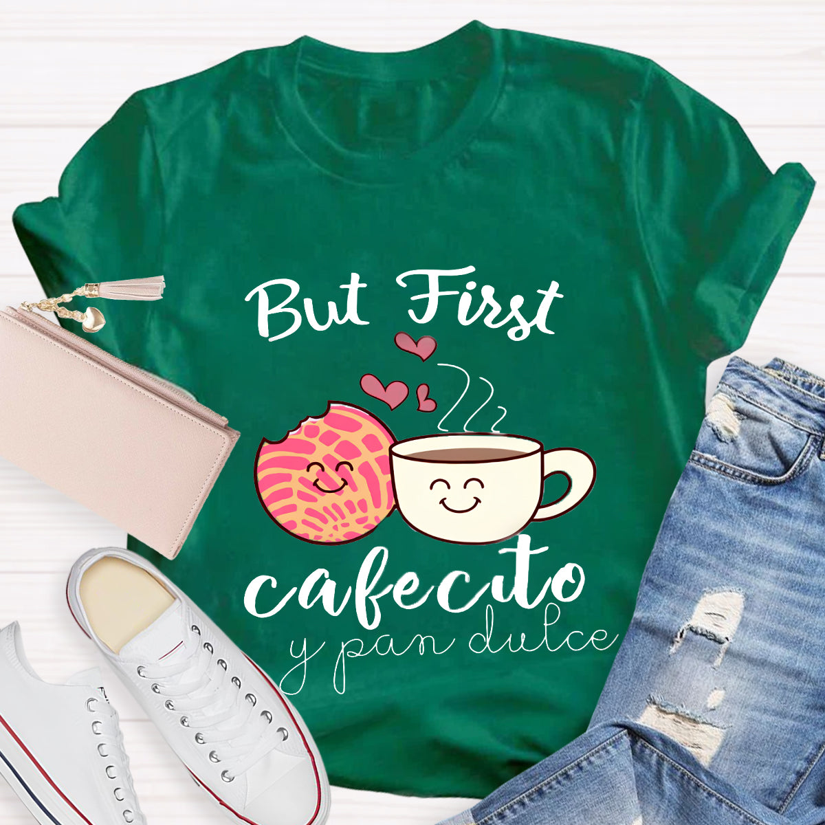 But First Cafecito Y Pan Dulce Spanish T-Shirt