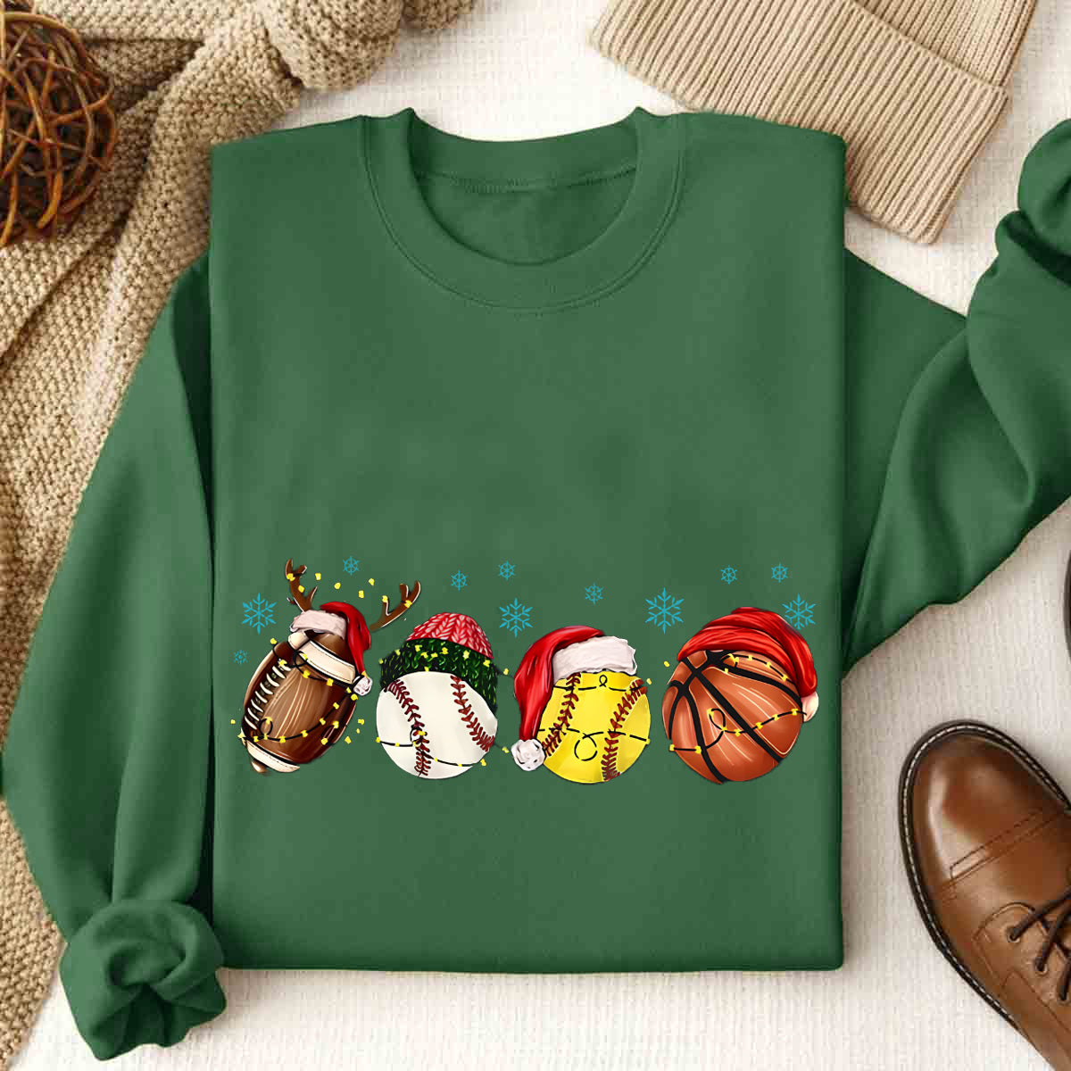 Christmas Sport Balls Sweatshirt