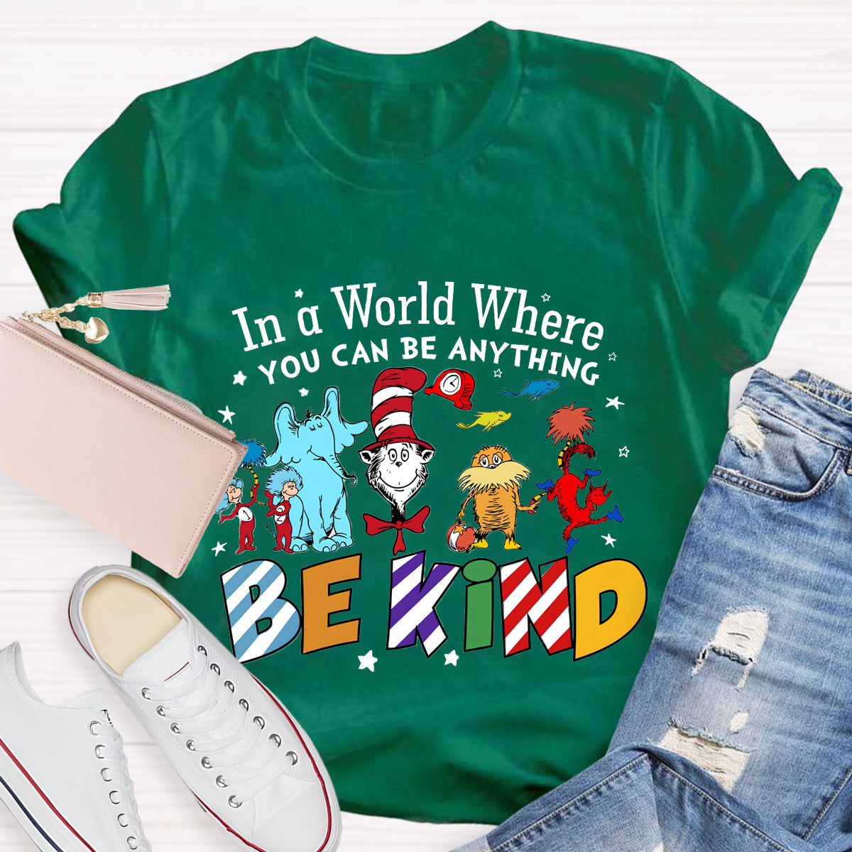 In A World Where You Can Be Anything Be Kind Book Lover T-Shirt