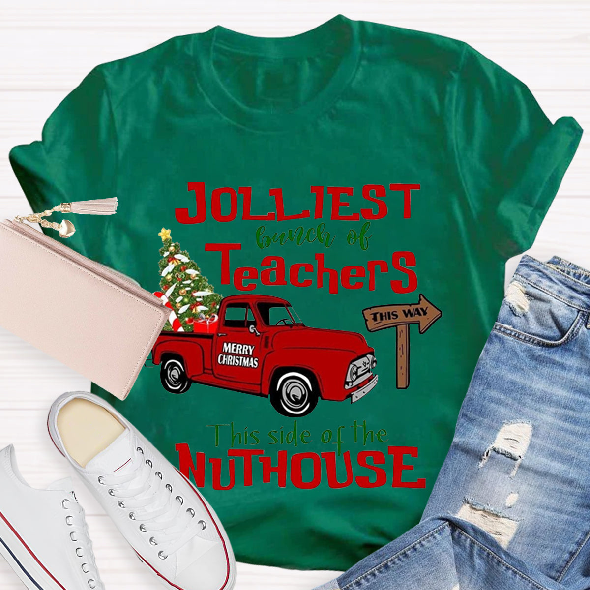 Jolliest Bunch of Teachers Teacher T-Shirt