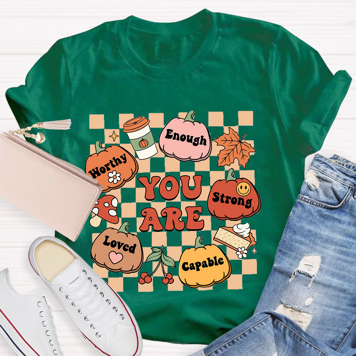 Autumn Thanksgiving Teacher Aide Pumpkin You Are Loved T-Shirt