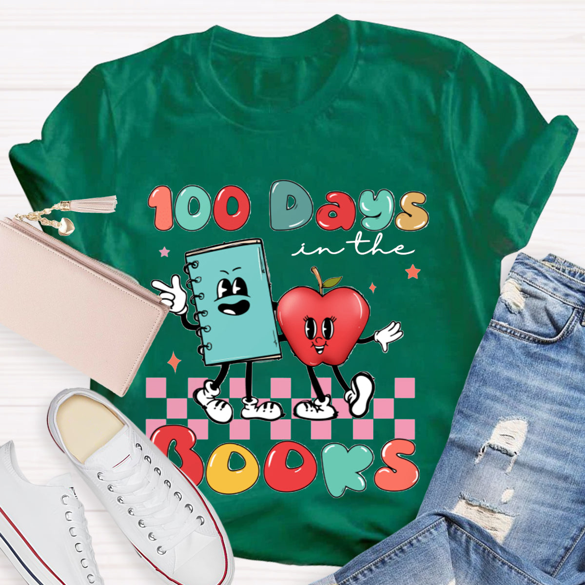 100 Days In The Books Teacher T-Shirt