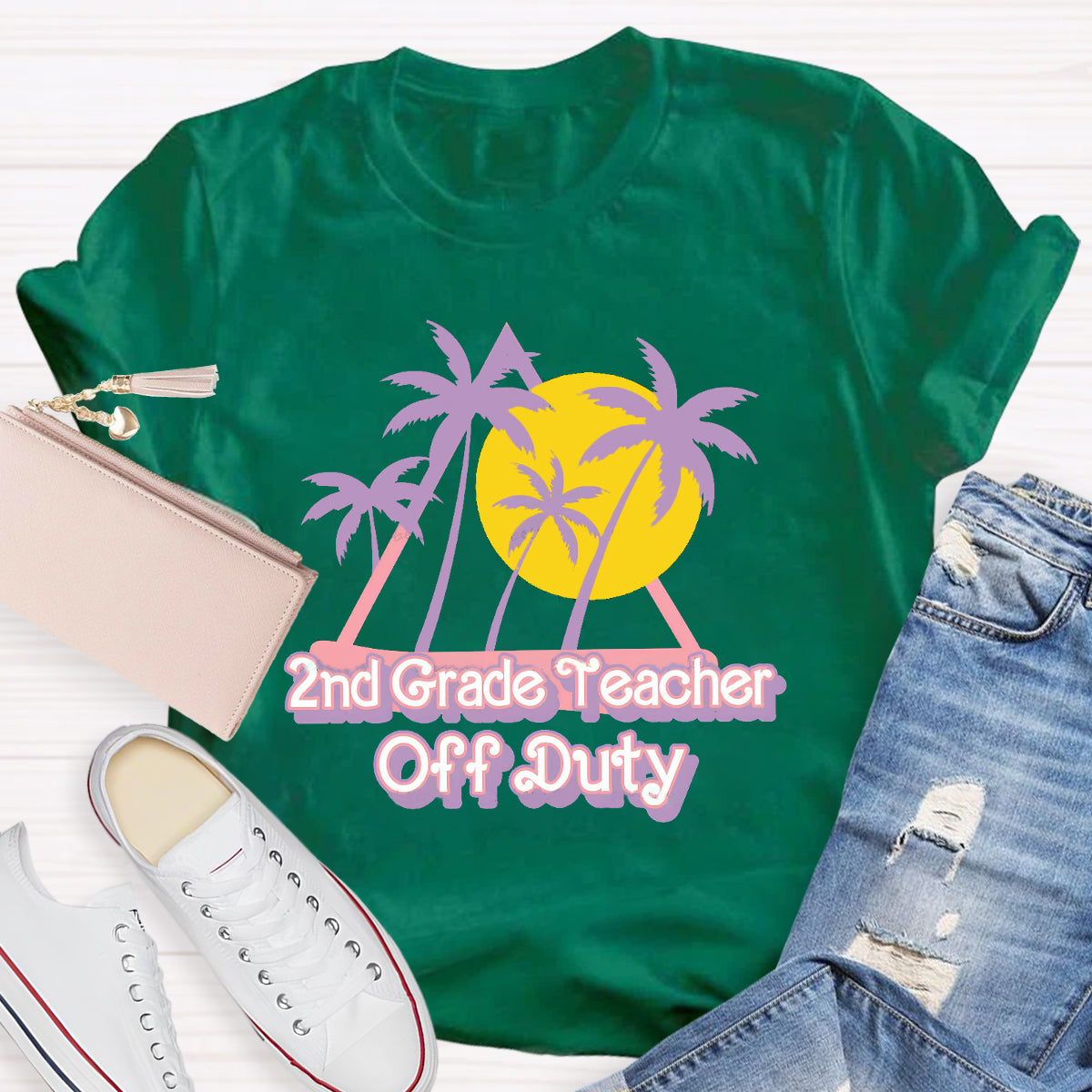 Personalized Grade Teacher Off Duty Sunshie T-Shirt