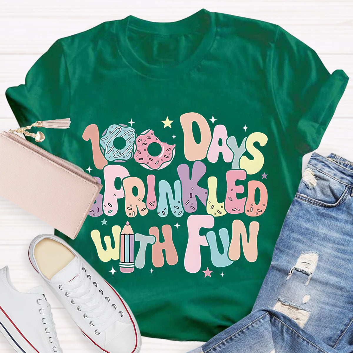 100 Days Sprinkled With Fun Teacher T-Shirt