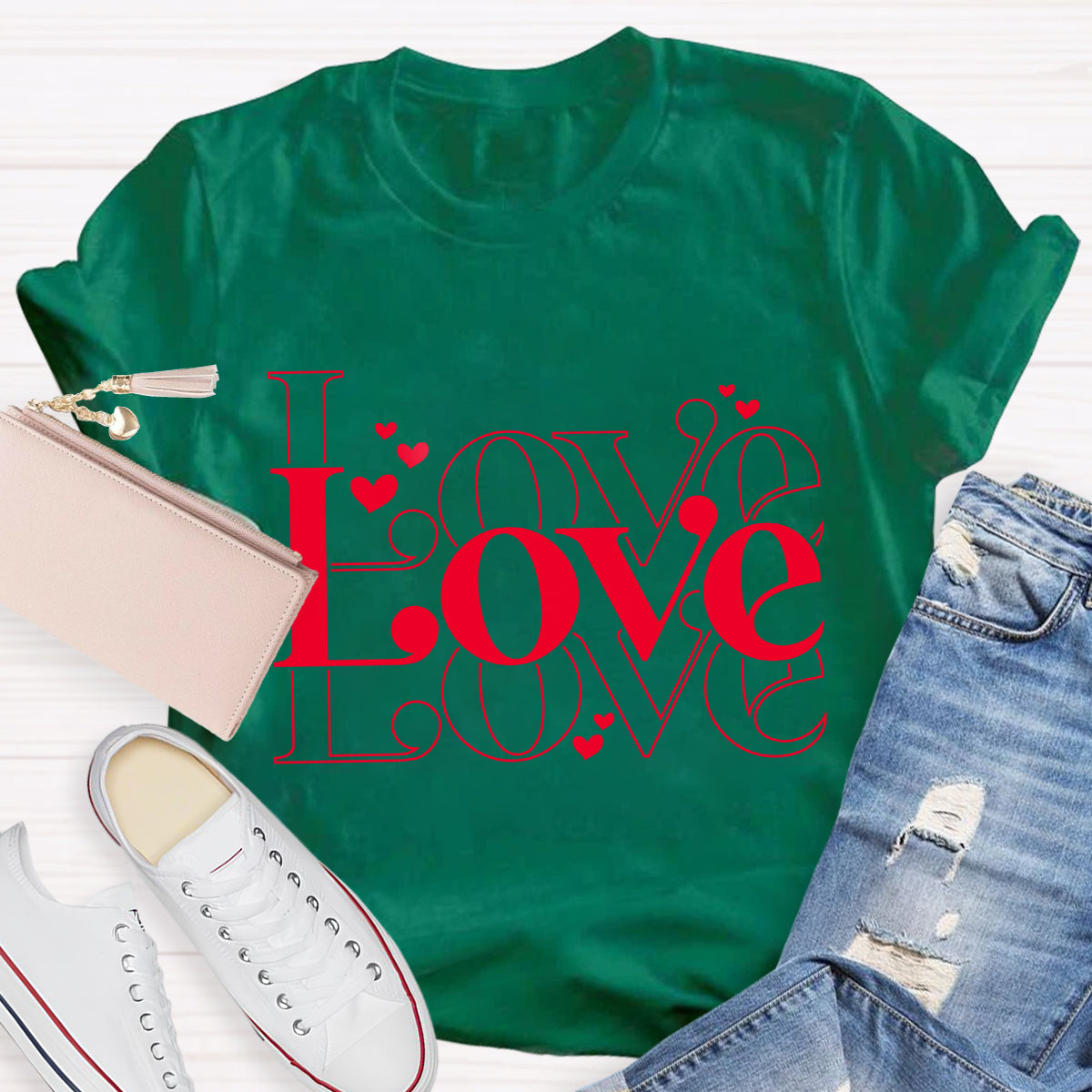 Cute Valentine Heart Teacher T-Shirt