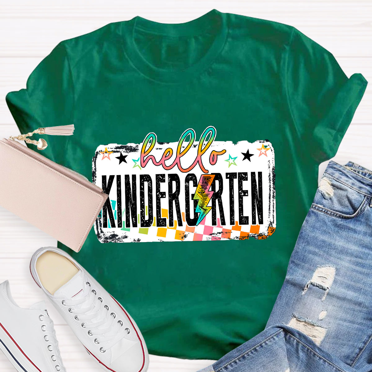 Personalized Grade Hello First Grade Teacher T-Shirt