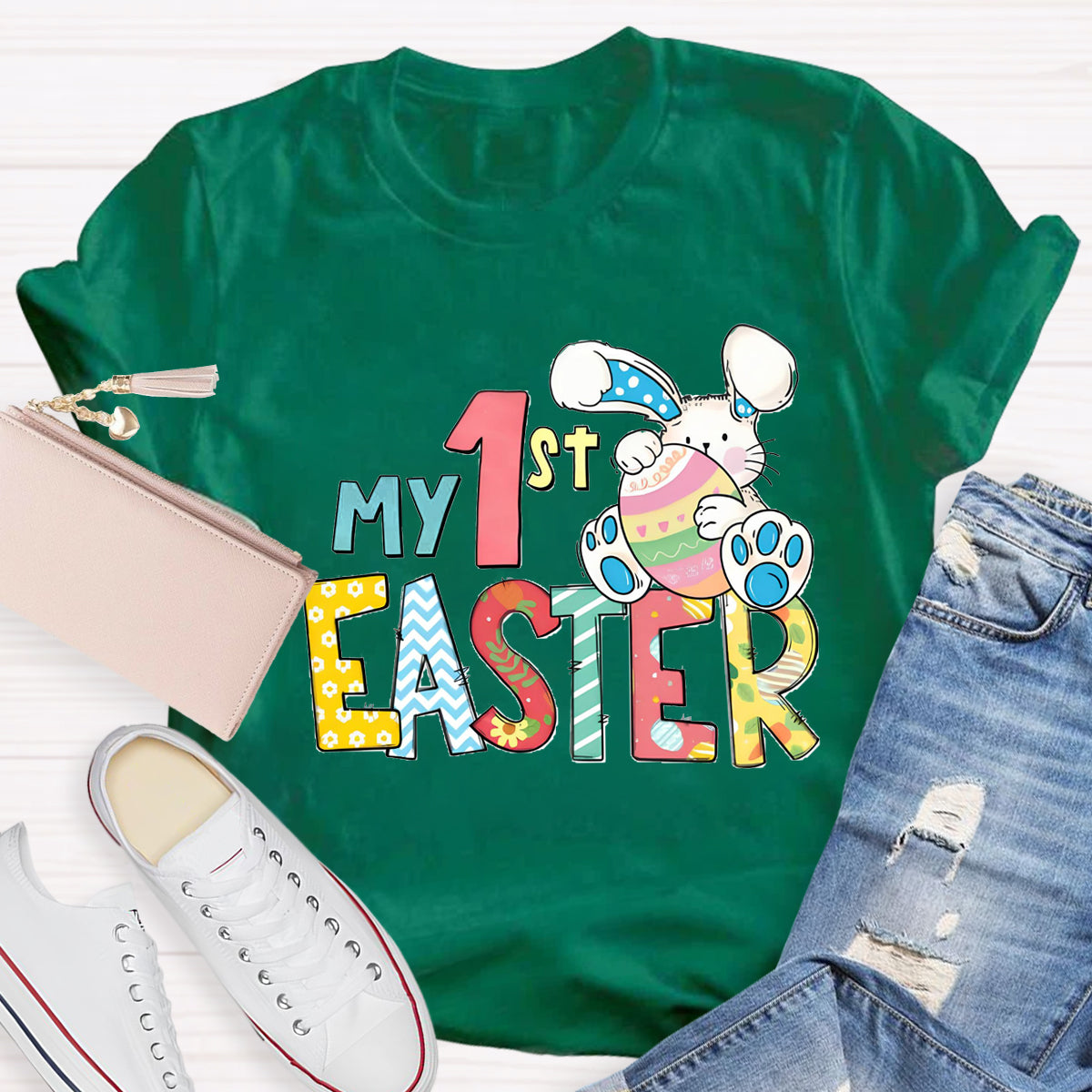 Personalized Grade My 1st Easter Teacher T-Shirt