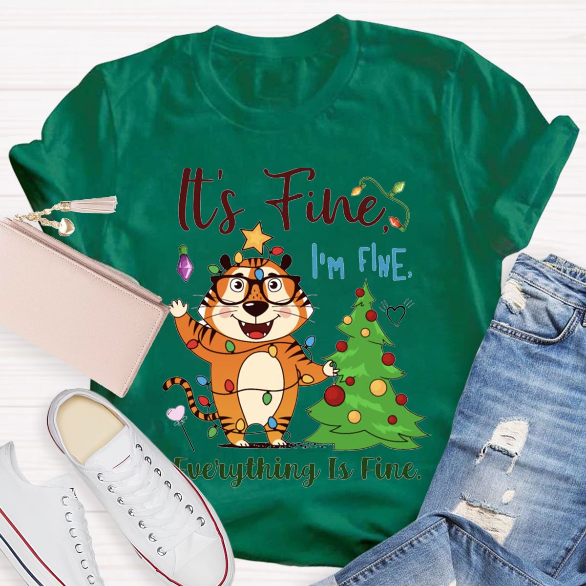 It's Fine I'm Fine Everything Is Fine Teacher T-Shirt