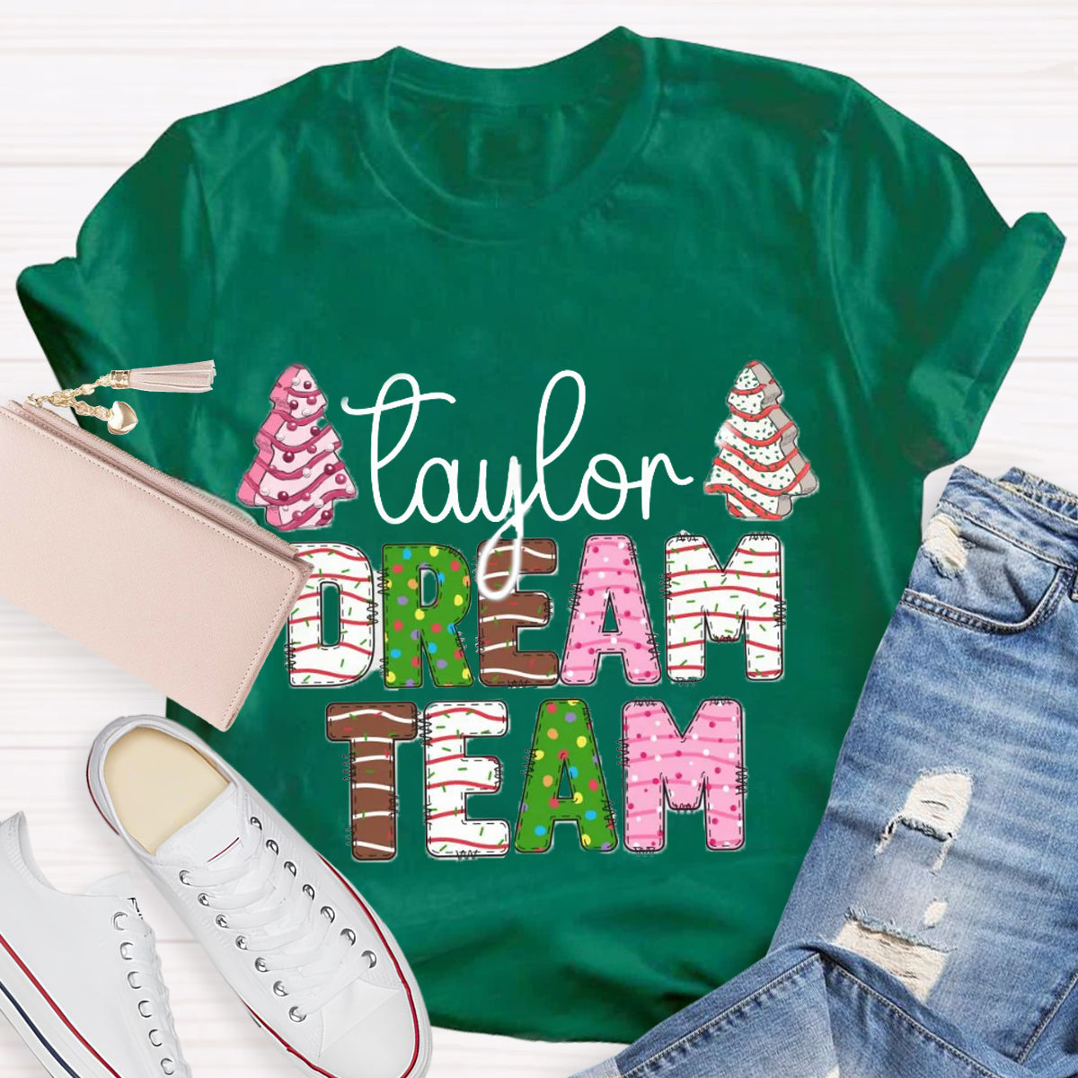 Personalized Name Christmas Dream Team T-Shirt