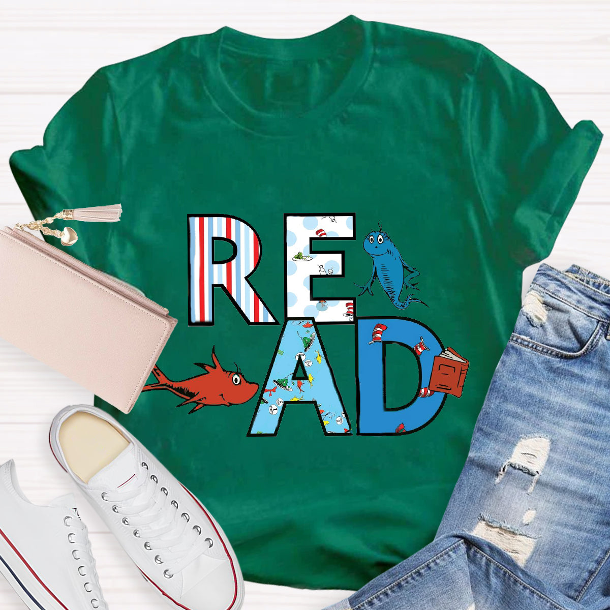 Read Book Character Day T-Shirt