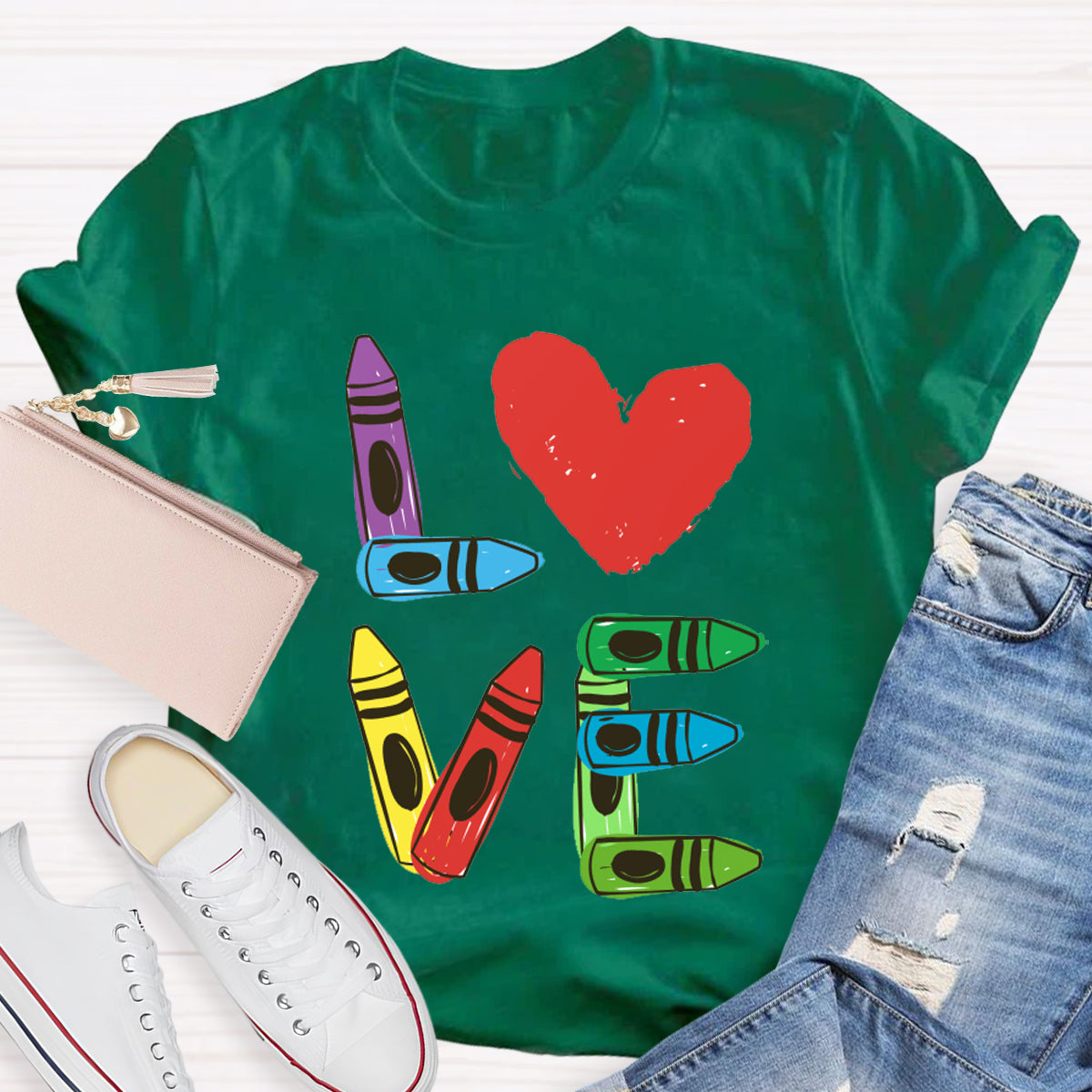 Love Heart Teacher T-Shirt