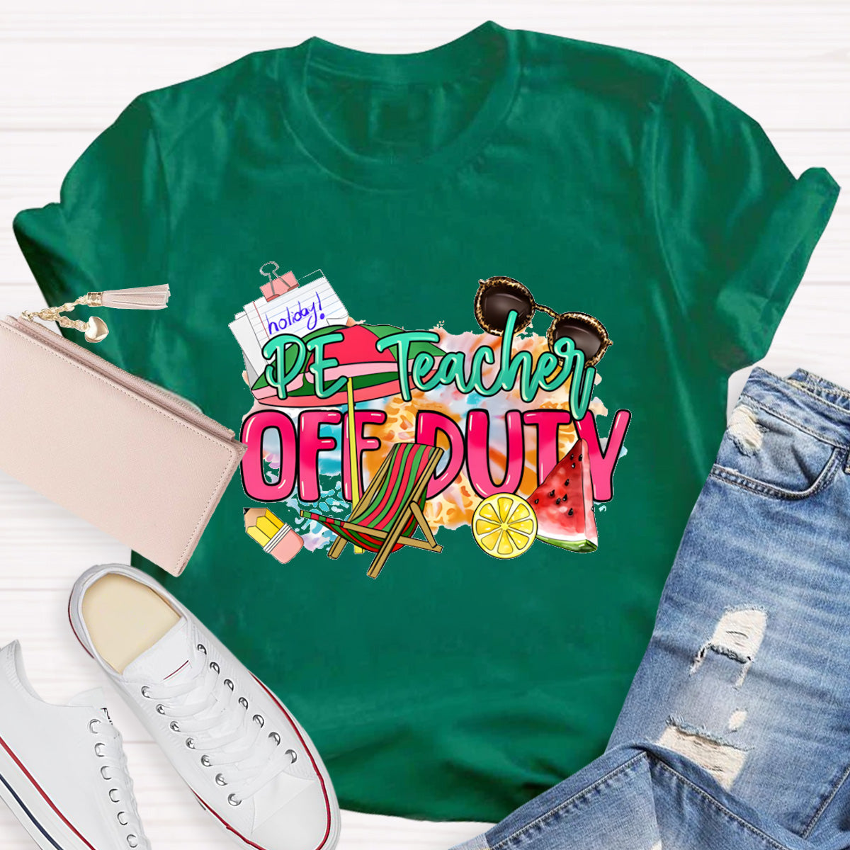 Personalized Subjects Teacher Off Duty T-Shirt