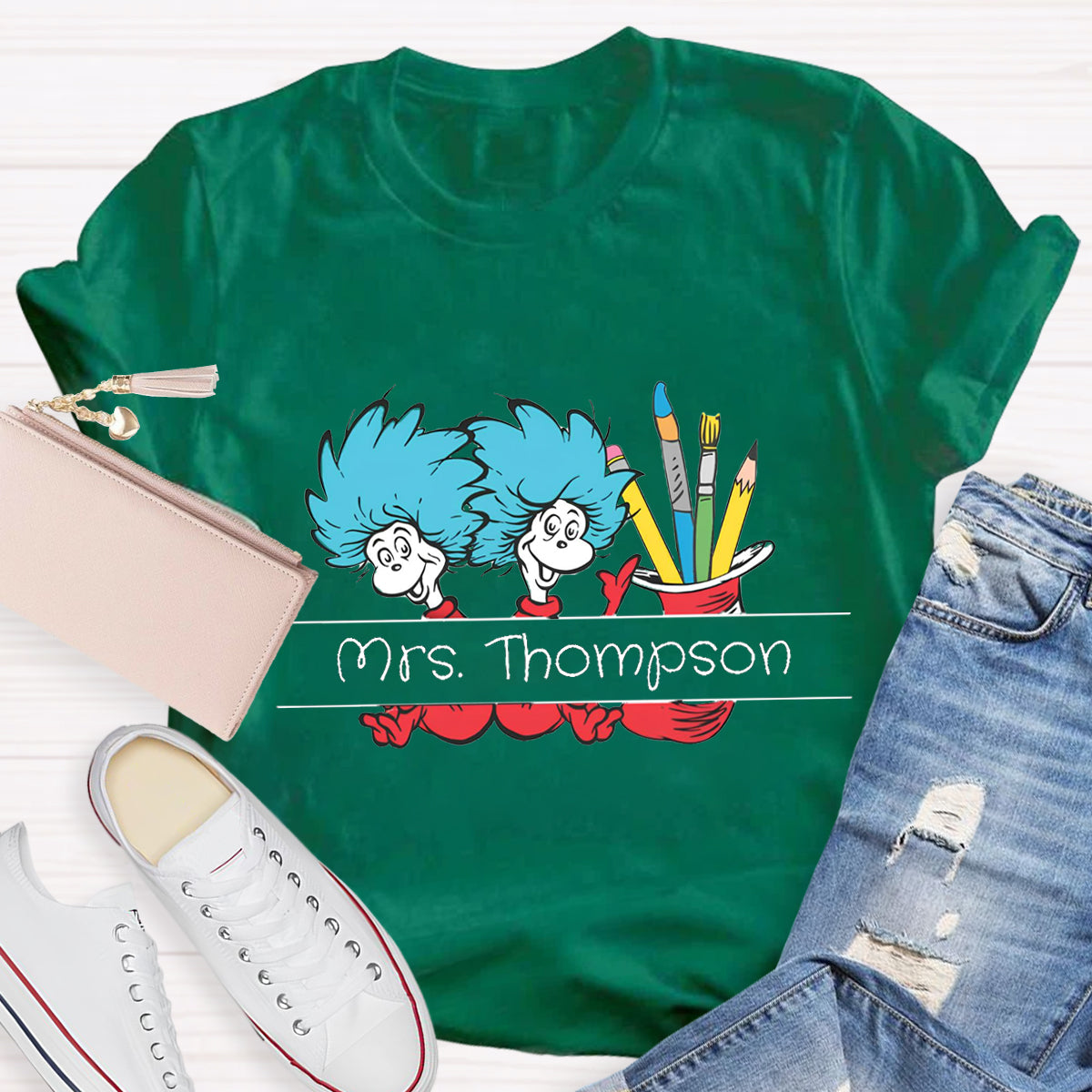 Personalized Name Reading is Magic Teacher T-Shirt