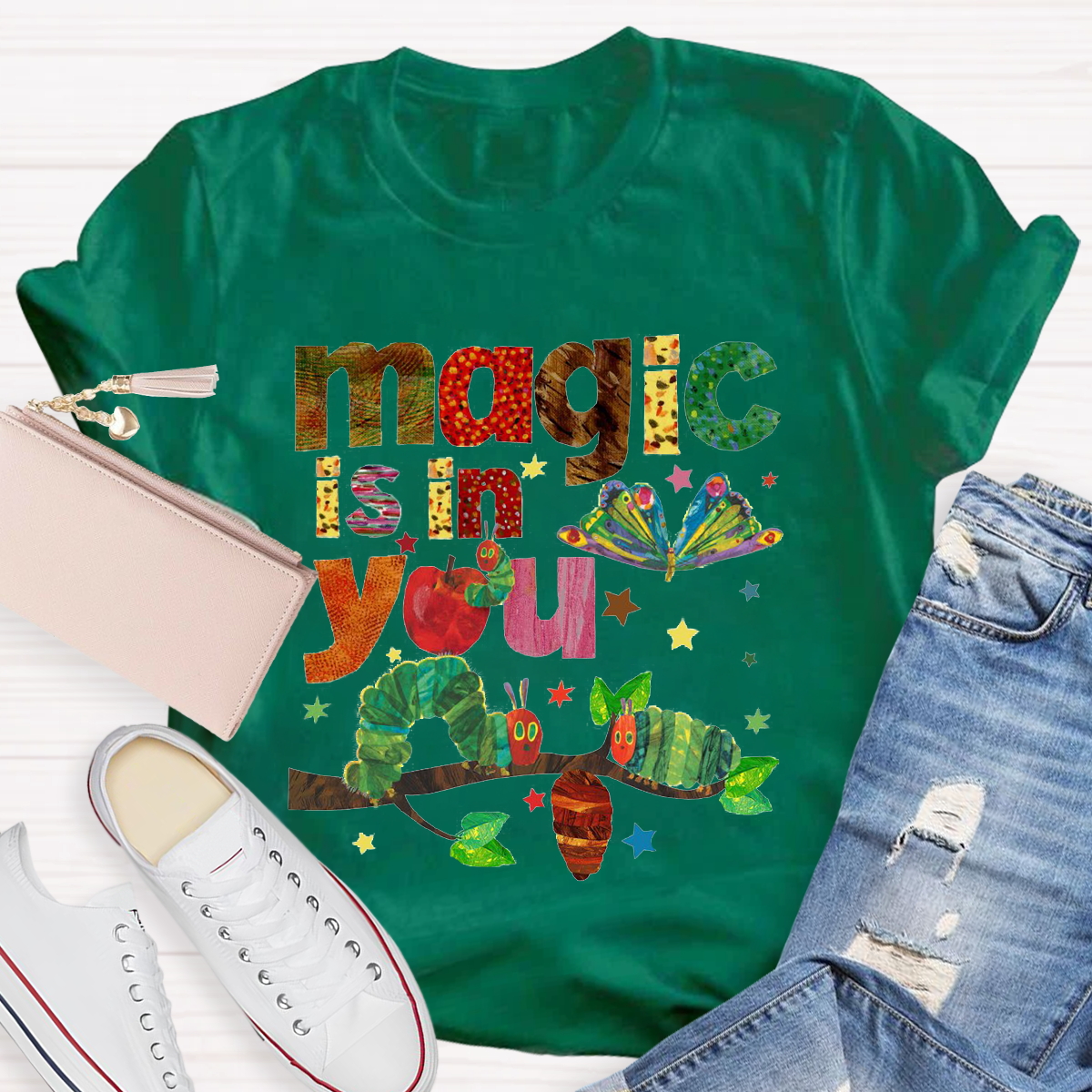 Magic Is In You The Very Hungry Caterpillar And Butterfly Teacher T-Shirt