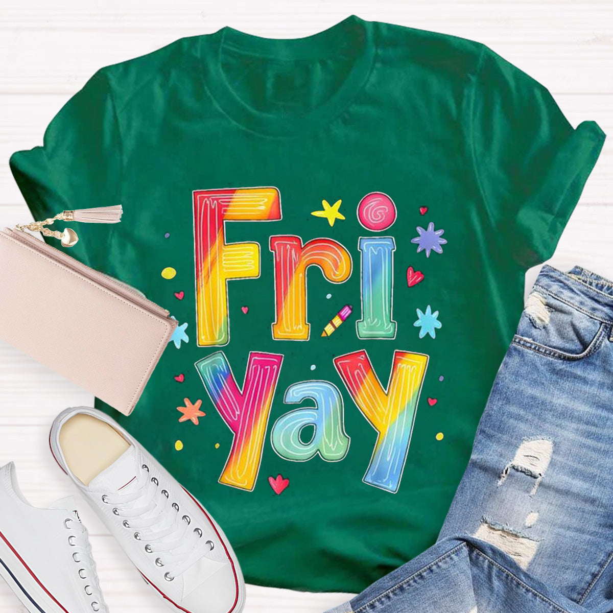 Personalize Day Fri Yay Teacher T-Shirt