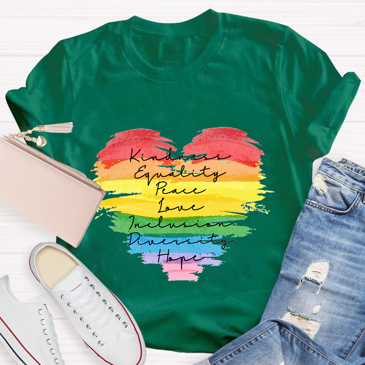 Kindness Equality Peace Love Inclusion Diversity Hope T-Shirt