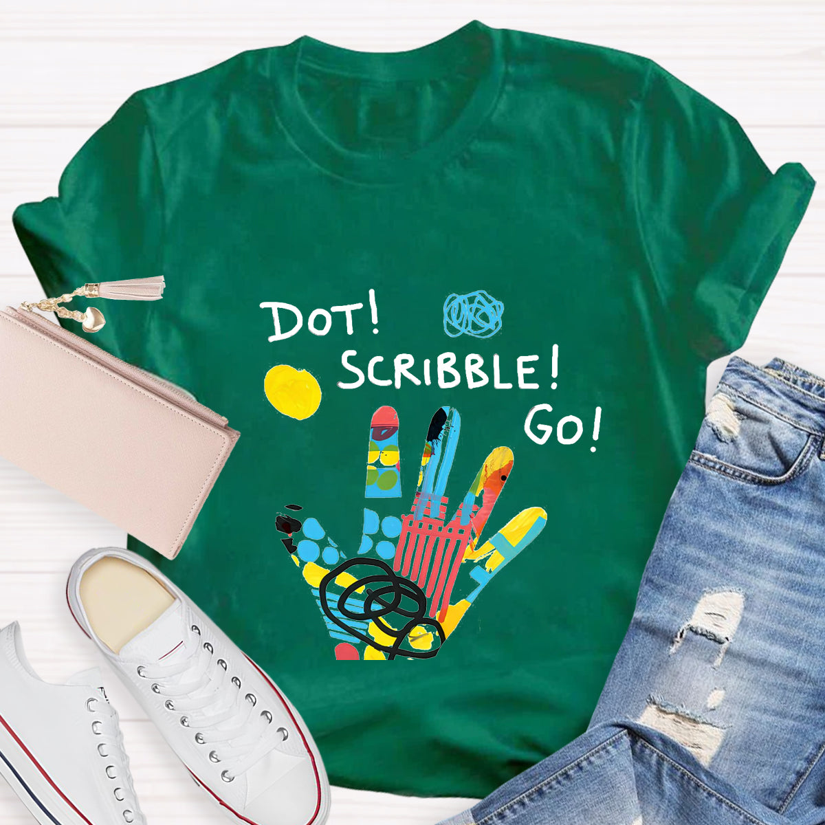 Dot Scribble Go Children's Books T-Shirt