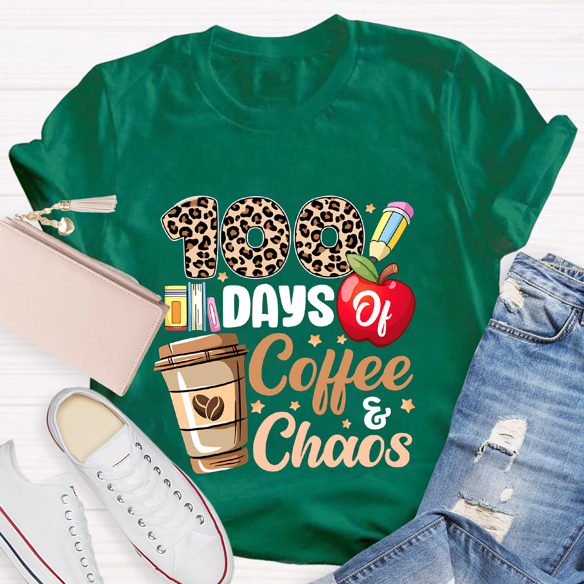 100 Days Coffee And Chaos T-Shirt