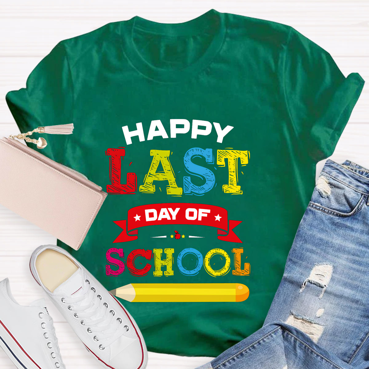 Happy Last Day Of School Pencil  T-Shirt