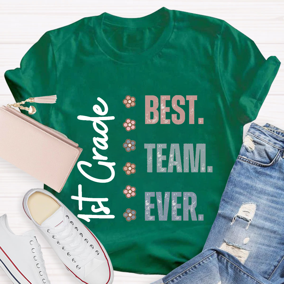 Personalized Grade Best Team Ever Teacher T-Shirt