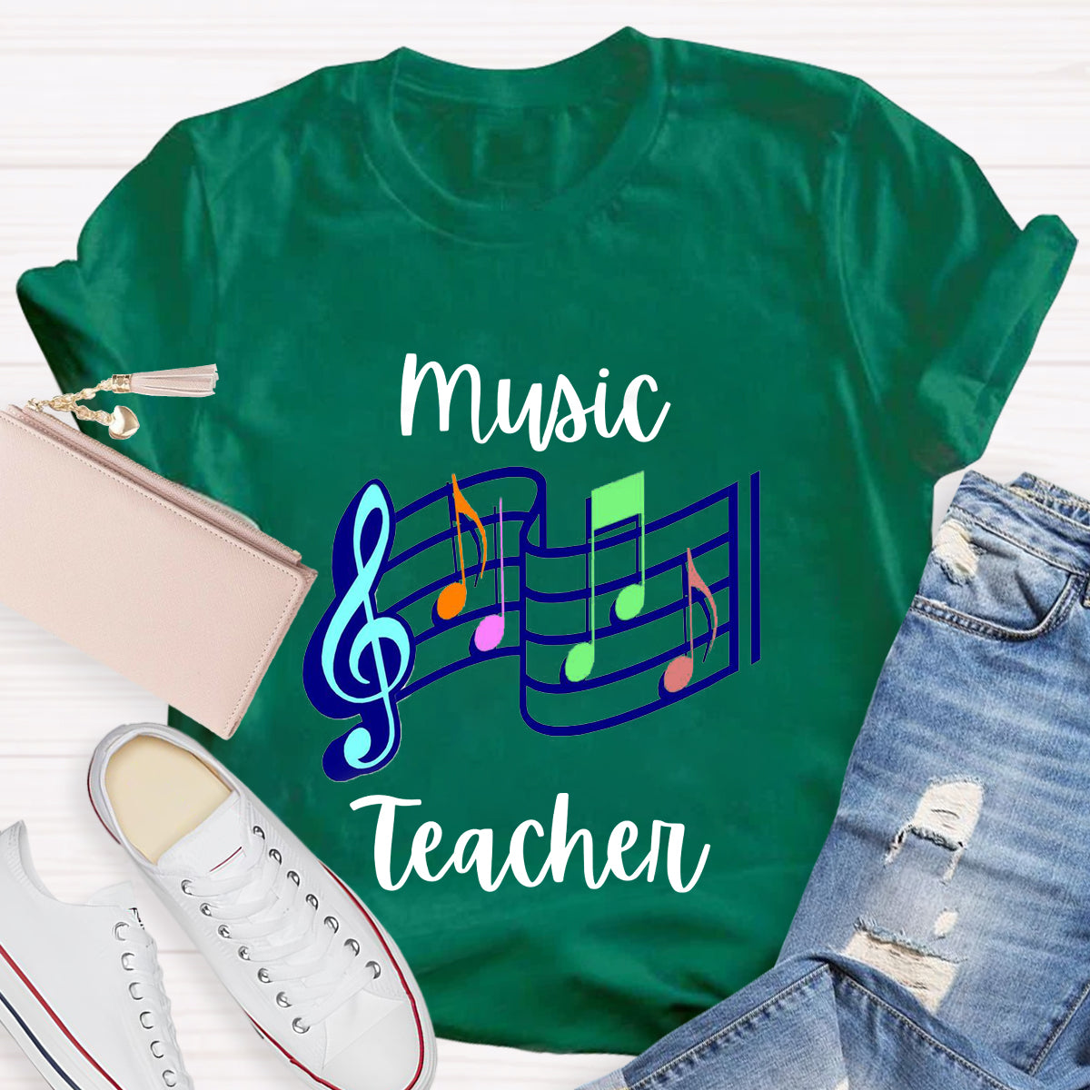 Music Notes Music Teacher T-Shirt