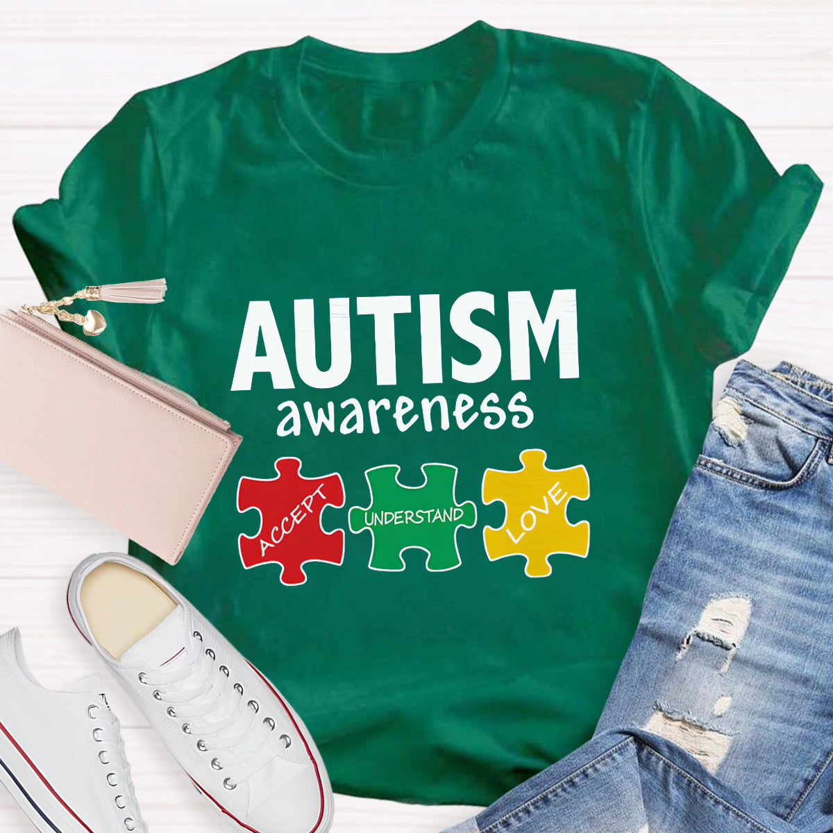 Autism Awareness Support Puzzle T-Shirt