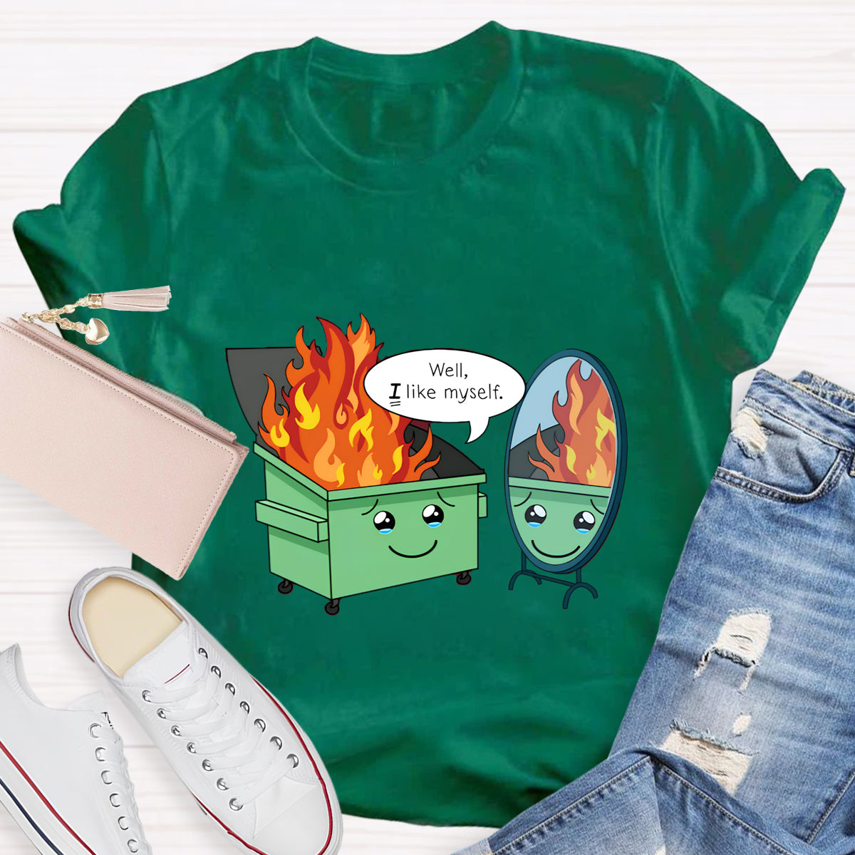 Self Love Funny Dumpster Fire T-Shirt