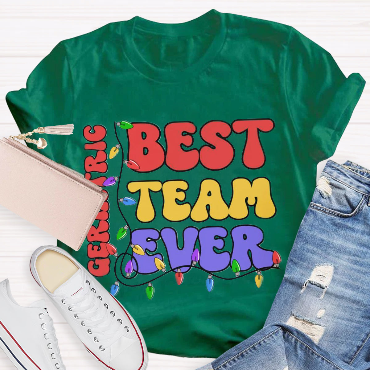 Personalized Team Name Christmas Teacher T-Shirt