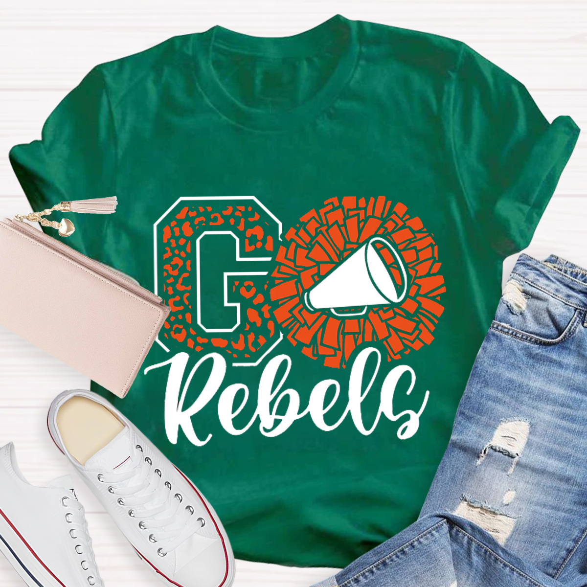 Leopards Rebels Cheer Little Mascot School TeamTeacher T-Shirt