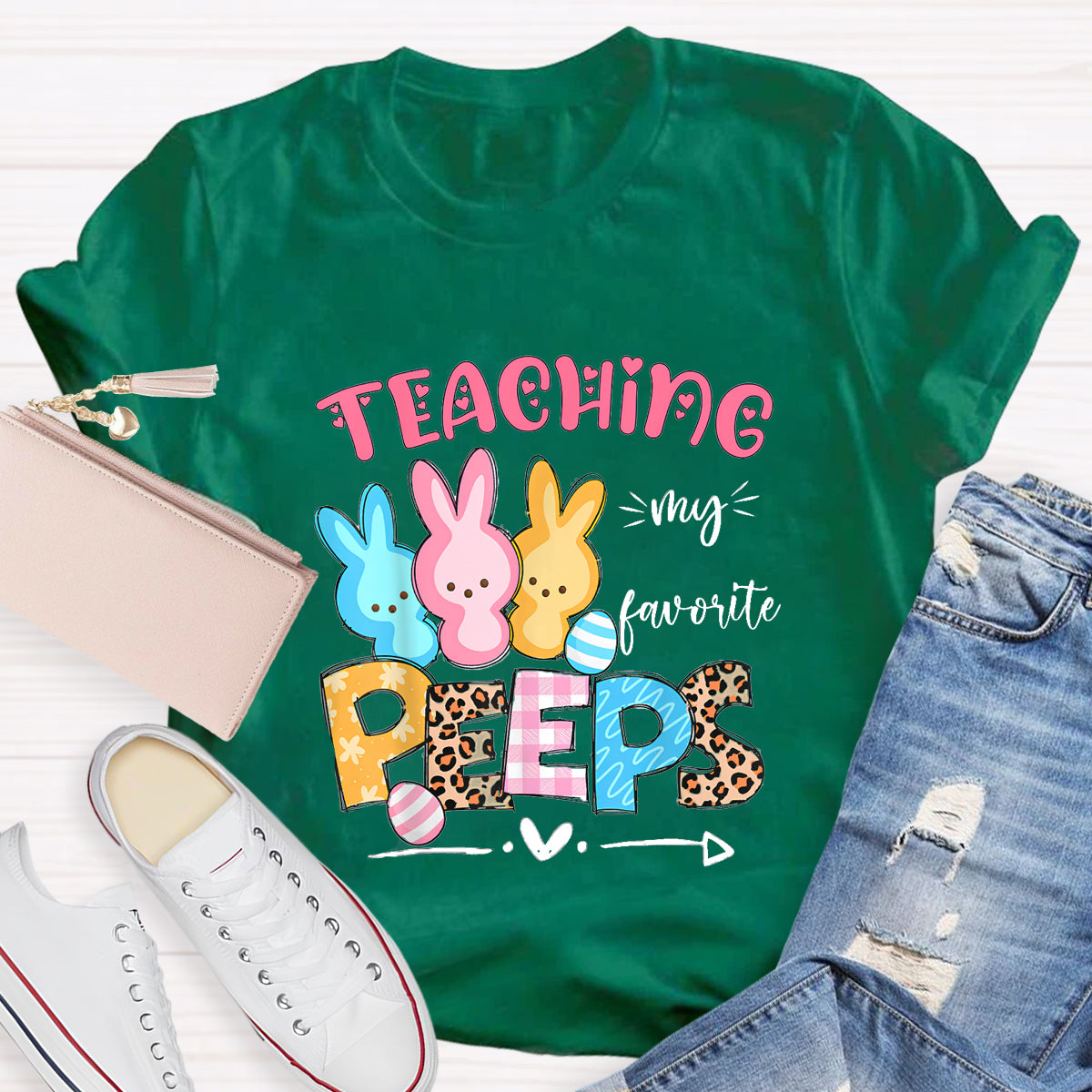 Teaching My Favorite Peeps Easter Teacher T-Shirt