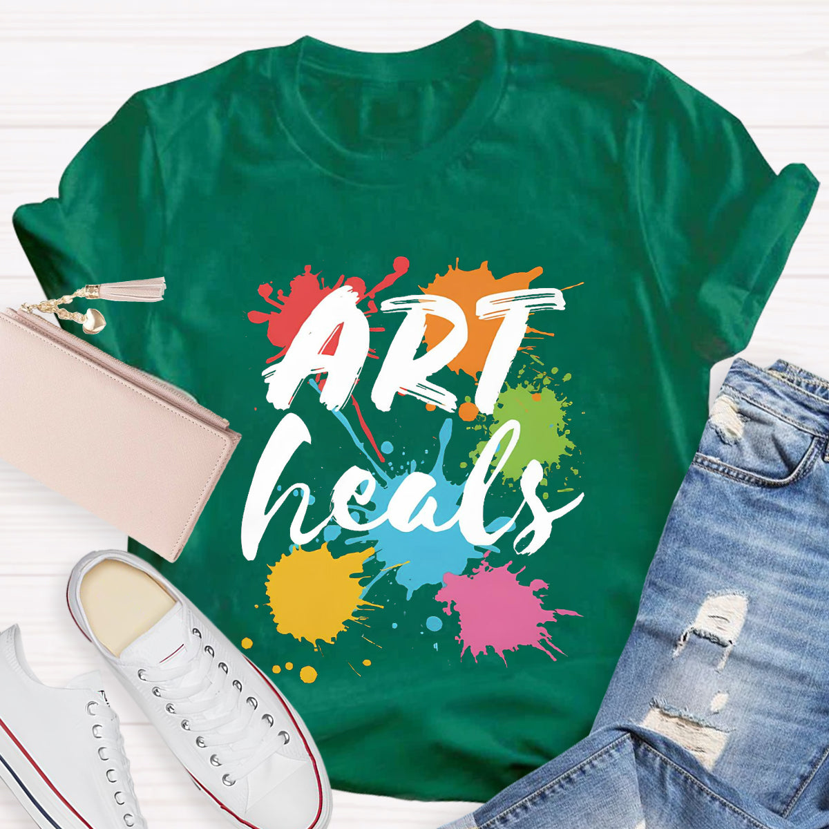 Art Heals Teacher T-Shirt