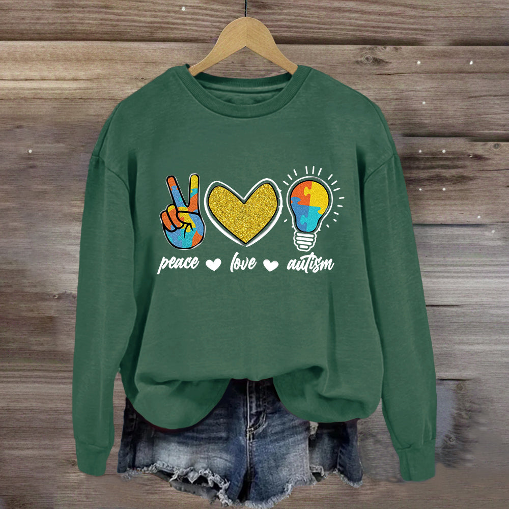 Love Peace Autism Sweatshirt