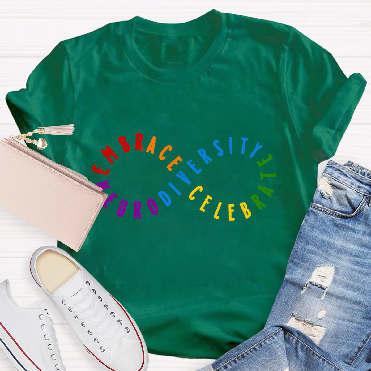 Embrace Celebrate Neurodiversity  T-Shirt