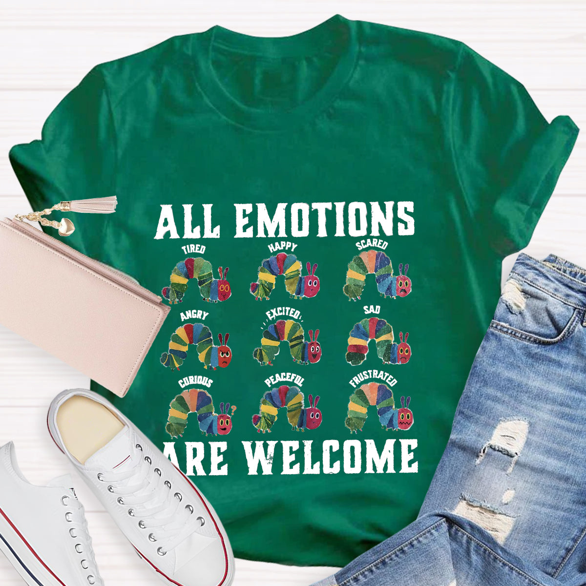 All Emotion Are Welcome Caterpillar T-Shirt