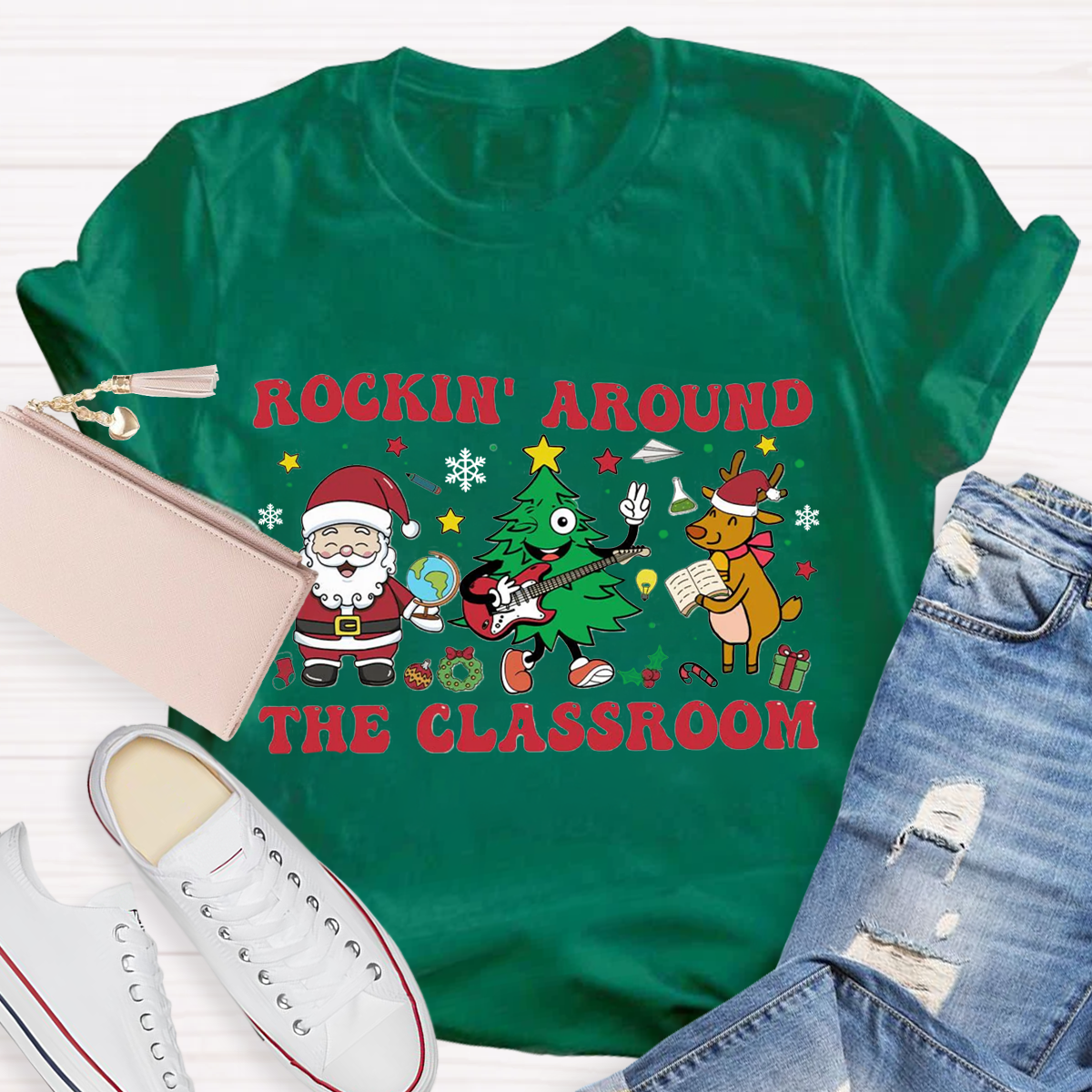 Rockin Around The Classroom Teacher T-Shirt