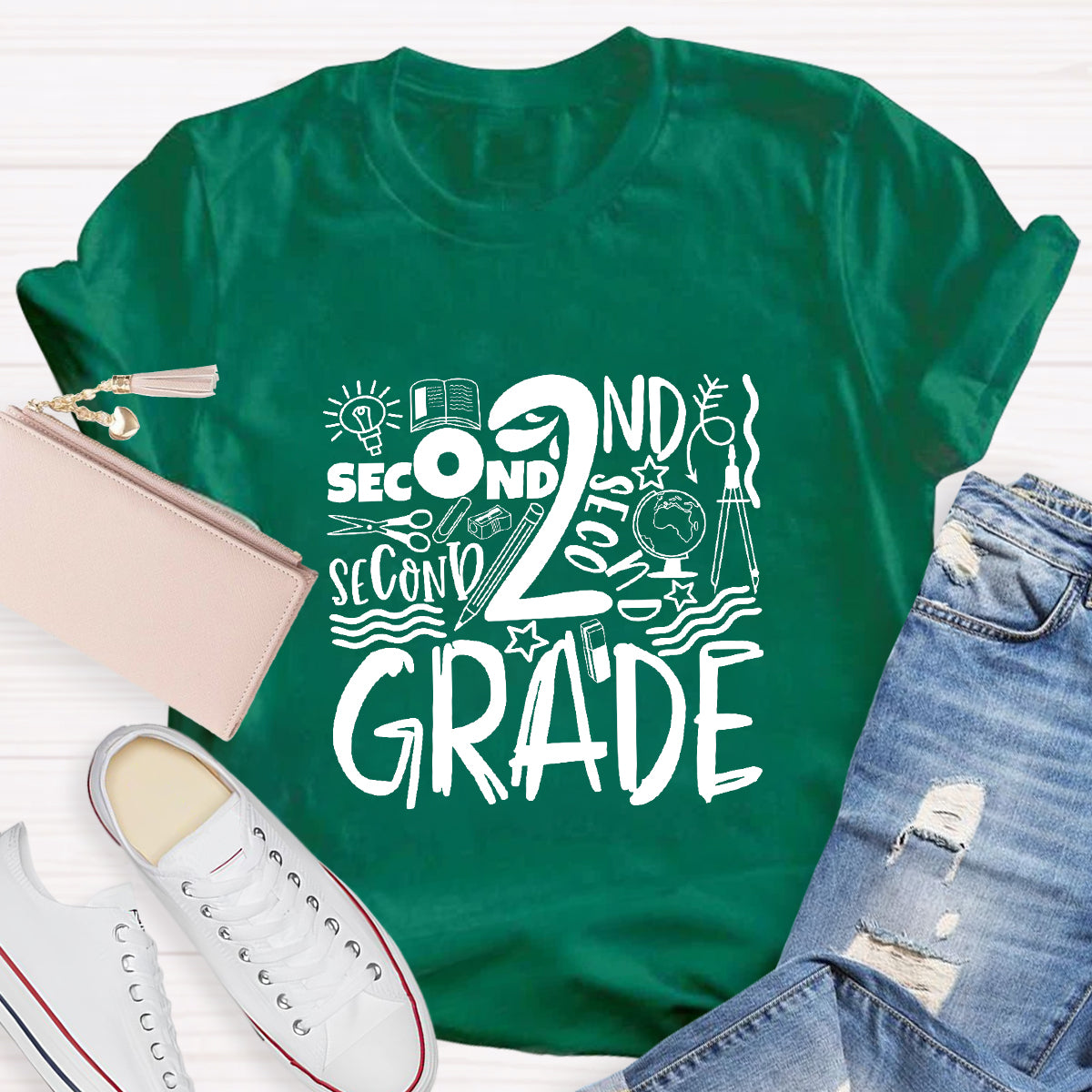 Personalized Grade Second Teacher T-Shirt