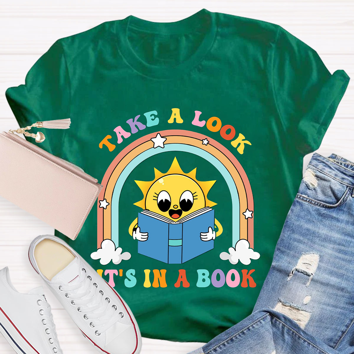 Take A Look It's In A Book Teacher T-Shirt