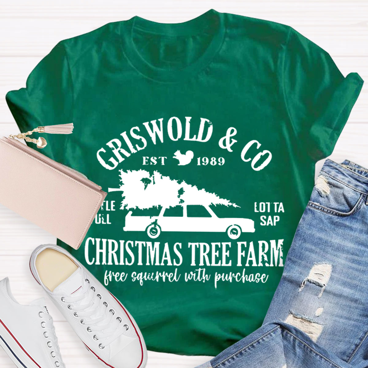 Retro Griswold Christmas Tree Teacher T-Shirt