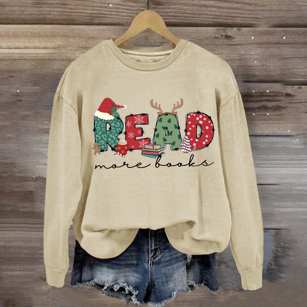 Christmas Read More Books Sweatshirt