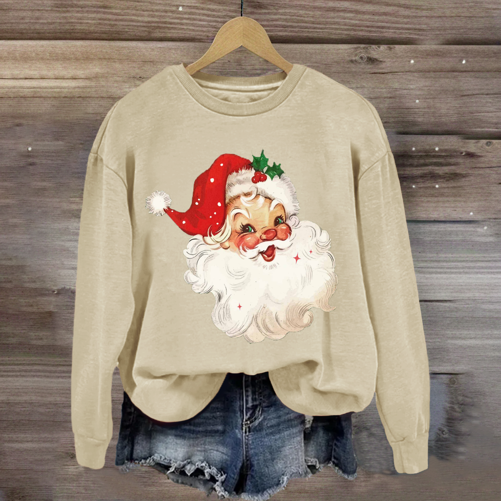 Red Vintage Santa Sweatshirt