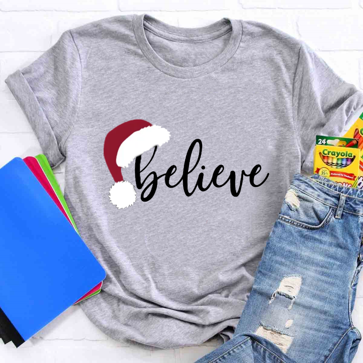 Believe Christmas Teacher T-Shirt