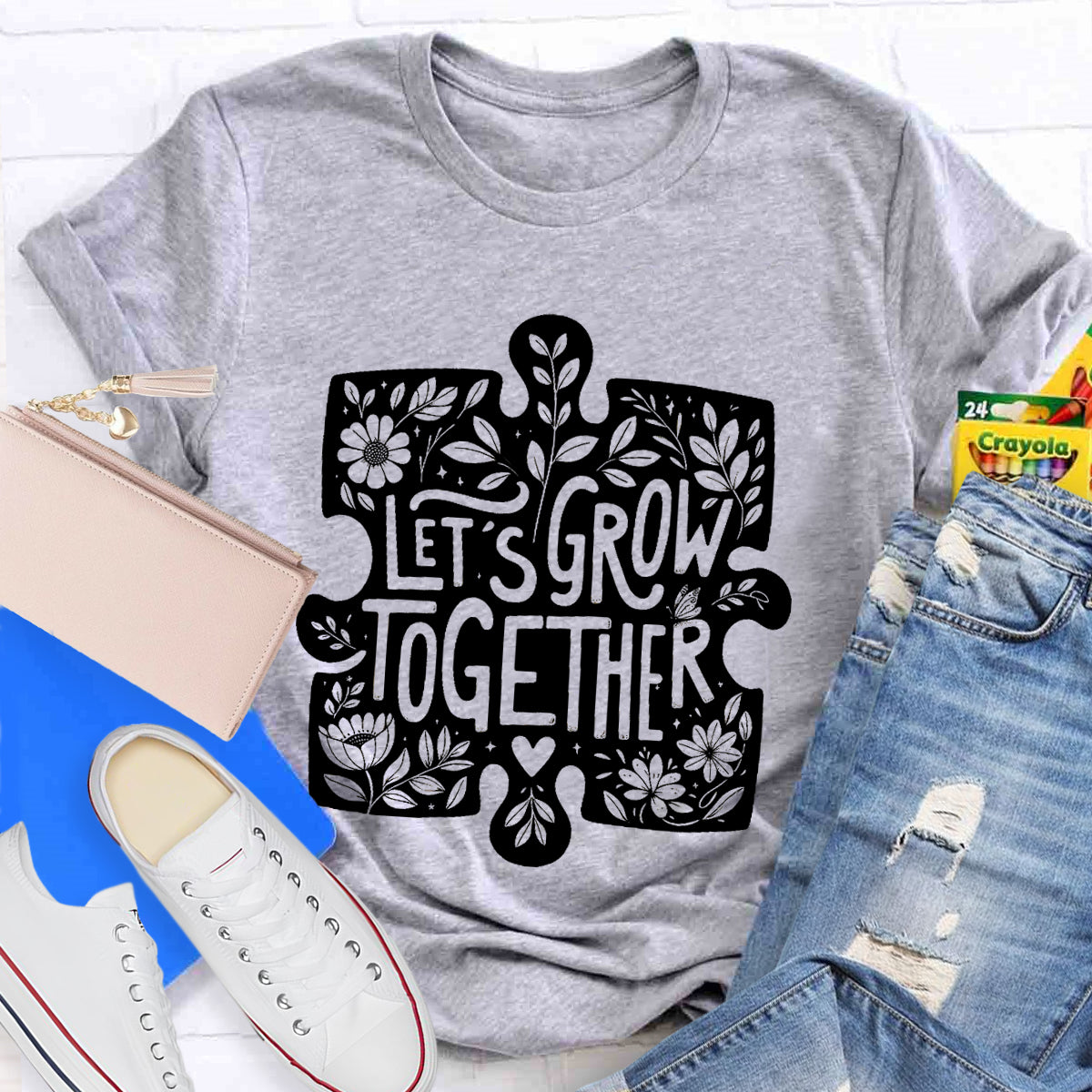 Let'S Grow Together Teacher T-Shirt