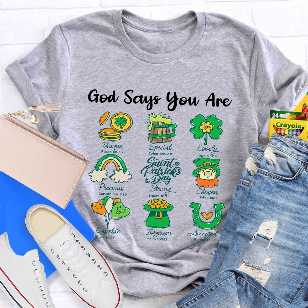 God Says You Are Lovely Saint Patrick'S Day Teacher T-Shirt