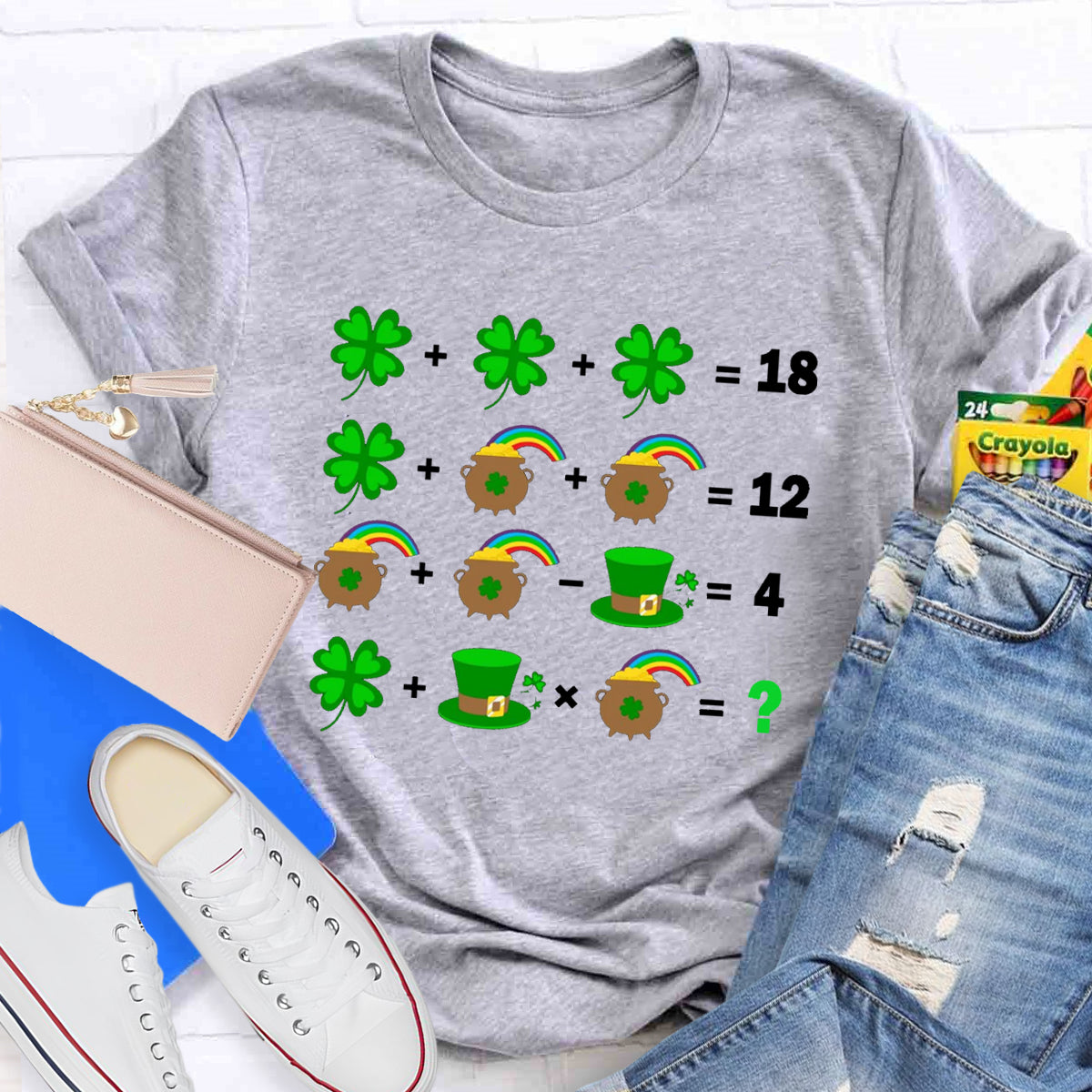 St Patrick's Day Lucky Math Teacher T-Shirt