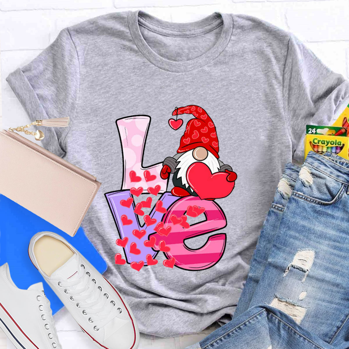 Love Gnome Hearts T-Shirt